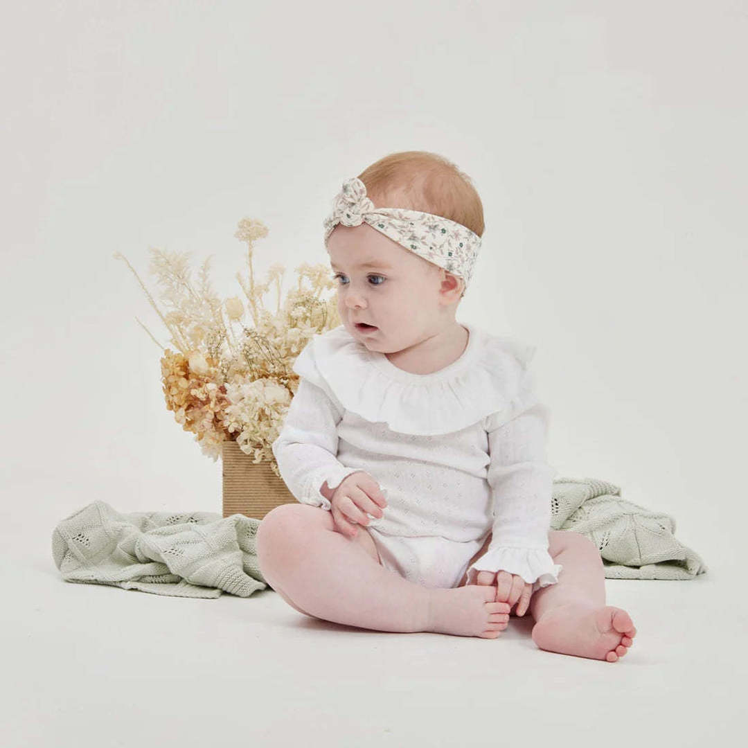 White Pointelle Onesie