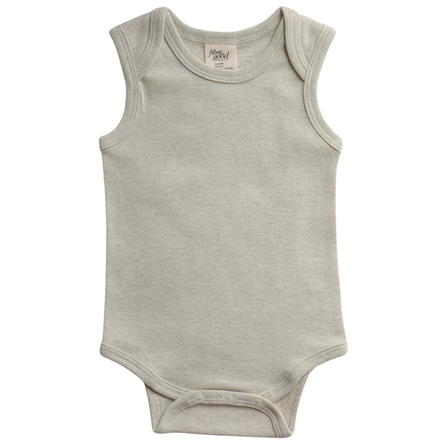 Undyed Organic Cotton Sleeveless Body Suit