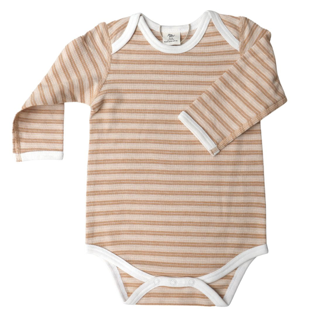 Undyed Organic Cotton Double Stripe Bodysuit