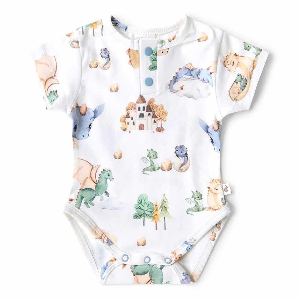 Dragon Short Sleeve Organic Bodysuit